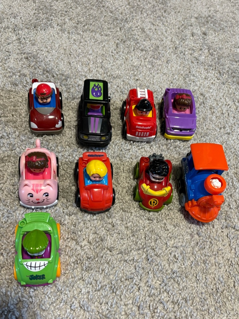 Fisher Price Little People Wheelies Vehicles Lot including rare Mia